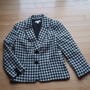 Woman's SZ 8 Houndstooth  Coldwater Creek Lined  Jacket